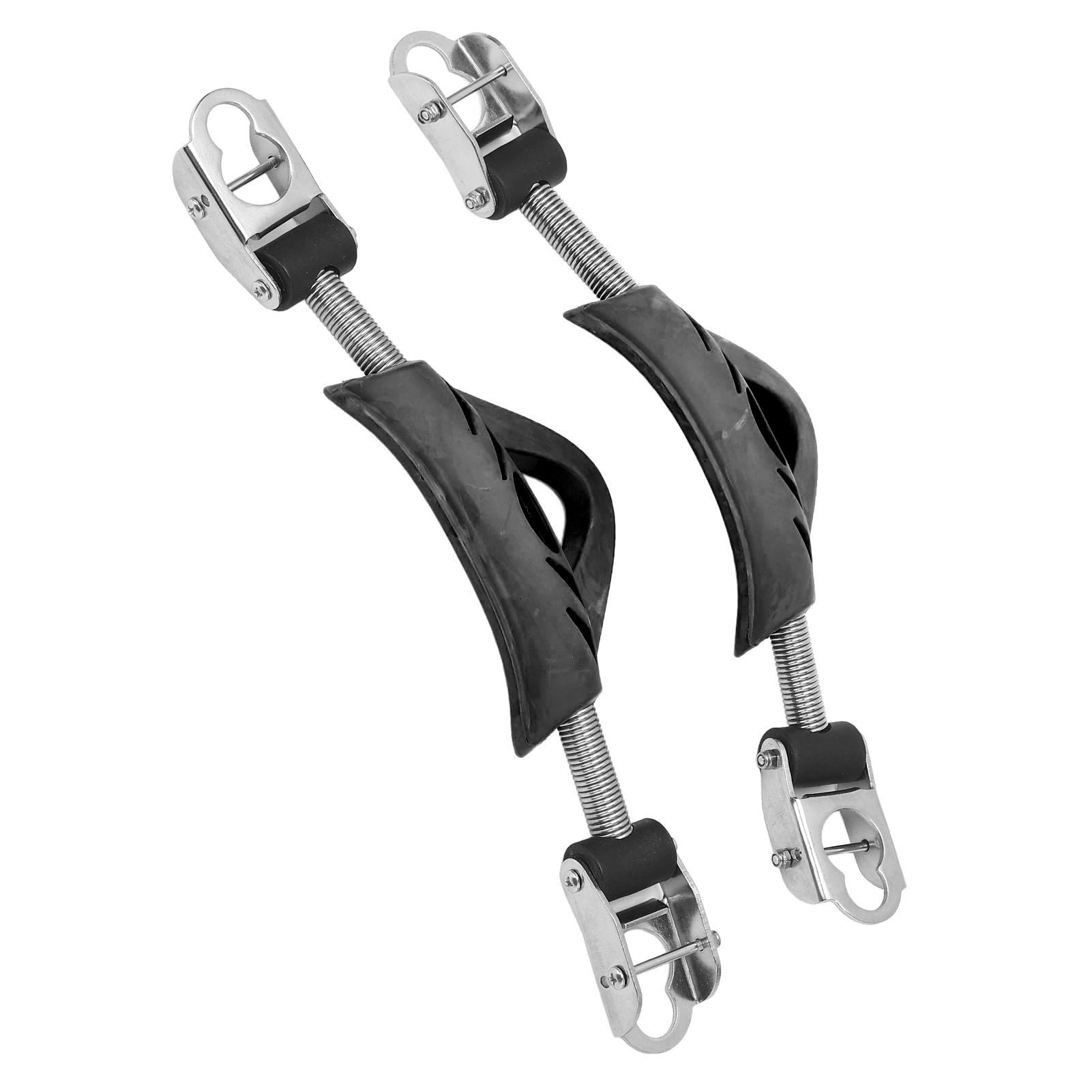 2 Correas de Resorte para Aletas de Buceo, Acero Inoxidable 316, Doble Uso, con Hebillas, para Jet Fin (OMS).