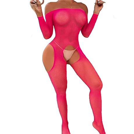 Women's Crotchless Fishnets Body Suits