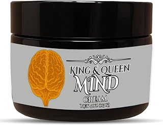 Brain Fog & Focus Support Cream – Nootropic Adaptogen Blend with Rhodiola Ashwagandha Ginseng Magnesium B-Complex | Mind 4 oz – King & Queen Wellness