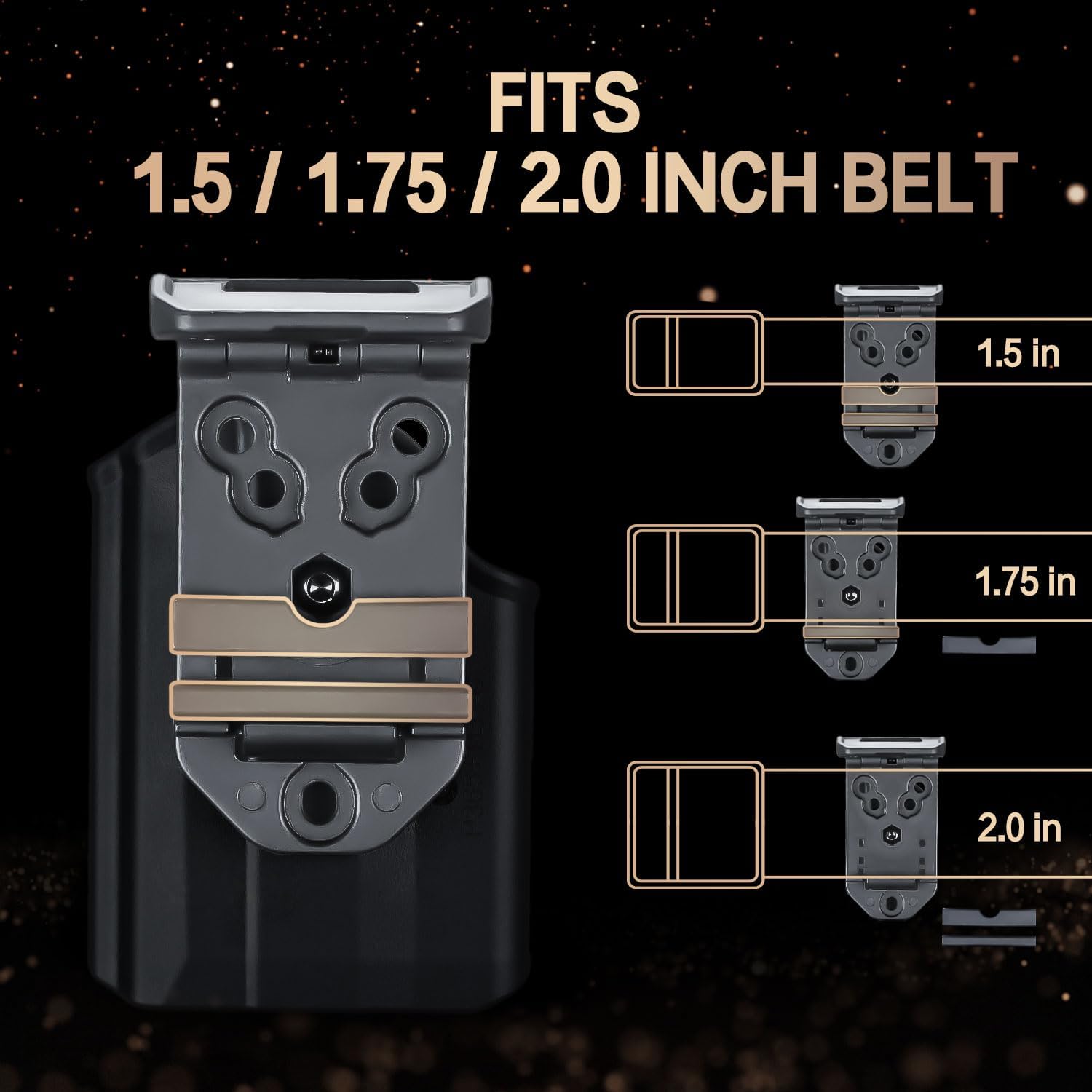WARRIORLAND Hellcat TLR-6 OWB Holster Index Finger Release Fit Springfield Hellcat with TLR6, Outside Waistband Carry Holster for Hellcat TLR6, 360 Degree Adj. Belt Clip Fit 1.5-2.25 Inch Belt, Right