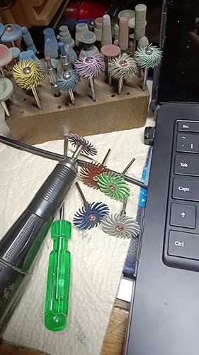 Kit De 42 Disques à Poils Radiaux De 1 Pouce Avec Tige De 3 Mm Pour Outils Rotatifs, Meule