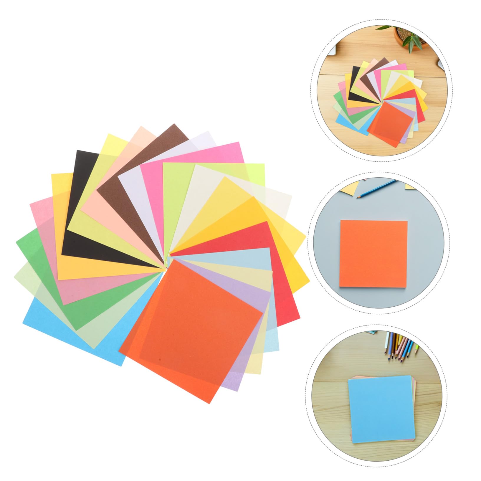 Zerodeko 600 Stück Origami Papier Farben Doppelseitig Quadratisches Bastelpapier Reißfestes DIY Faltpapier für Schule Kunsthandwerk und Kreative Kinderprojekte