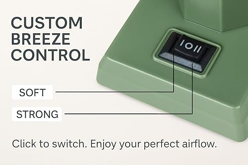 Miniatura 8 de Ventilador de escritorio pequeño  USB y funciona con pilas, mini ventilador de 4 pulgadas con 2 velocidades y cabezal oscilante, ventilador de mesa