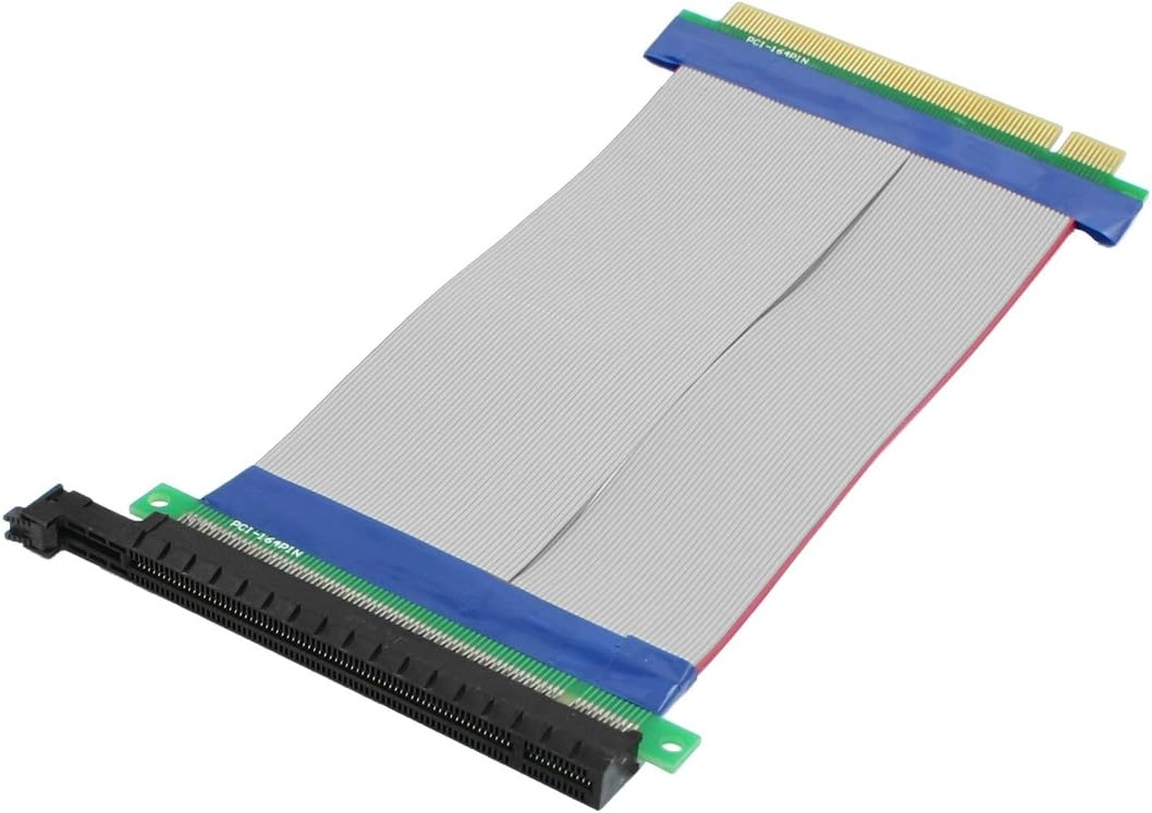 Qtqgoitem PCI-E 16X Riser Card Flexible Extender Extension Cable for Computer (model: da9 c92 96e 67c 04d)