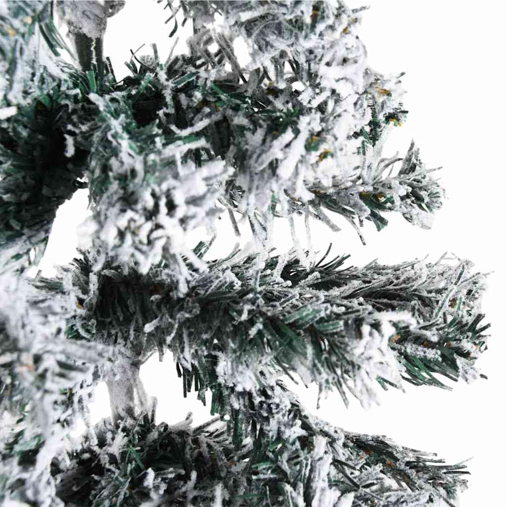 Semi Albero di Natale Artificiale con Neve Slim Alto 150cm PVC Salva Salvaspazio Parete Riutilizzabile Decorazione Festiva