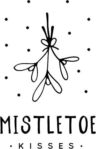 Miniatura 2 de Infusion Sello de goma de muérdago besos, sello de madera de 3 x 2 pulgadas