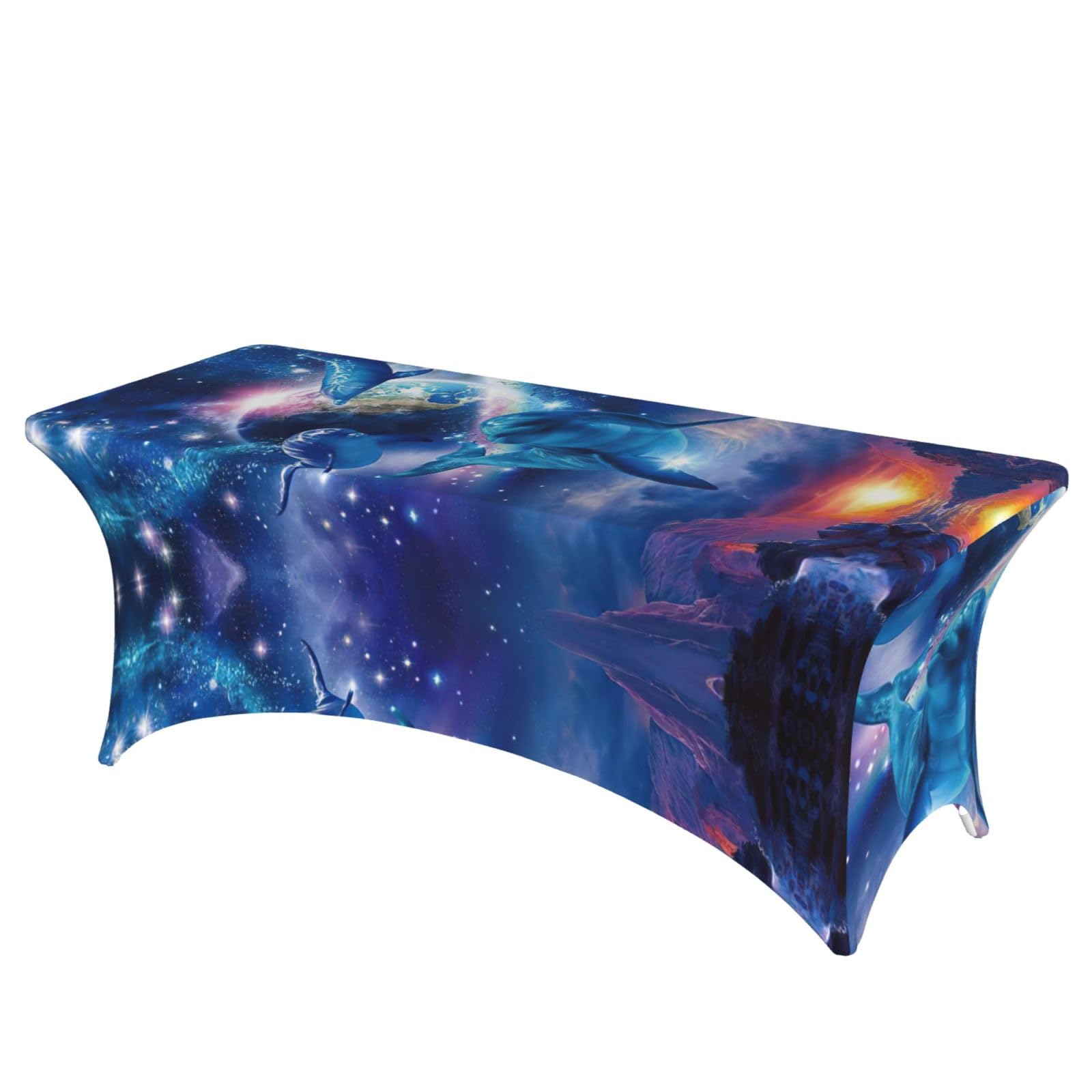 Housse de table rectangulaire 1,8m EdWal Olphins in Space