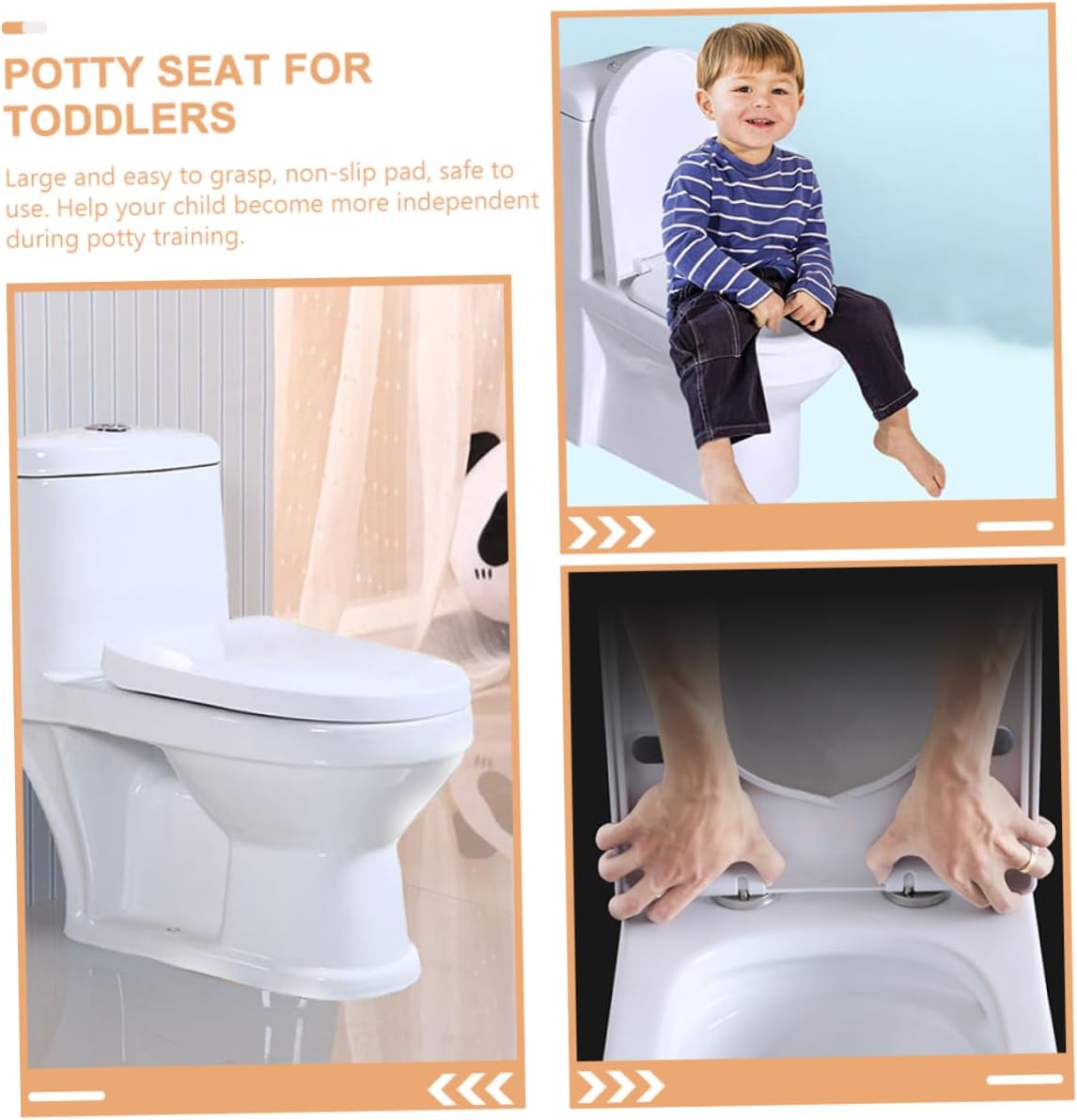 Healifty Potty Training Seat for Easy to Install Shaped Toilet Seat for Promotes Correct Sitting Posture for Boy Girl and Design