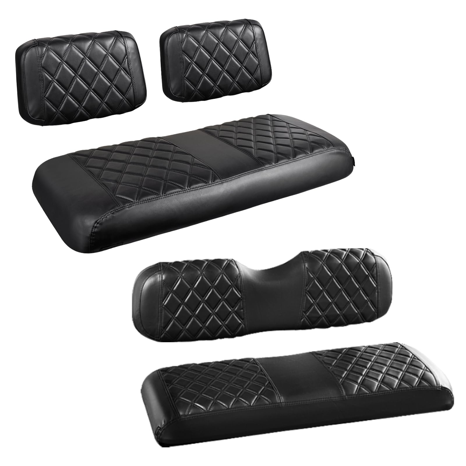 NOKINS Golf Cart Diamond Seat Covers 4-Piece for Club Car DS Pre-2000