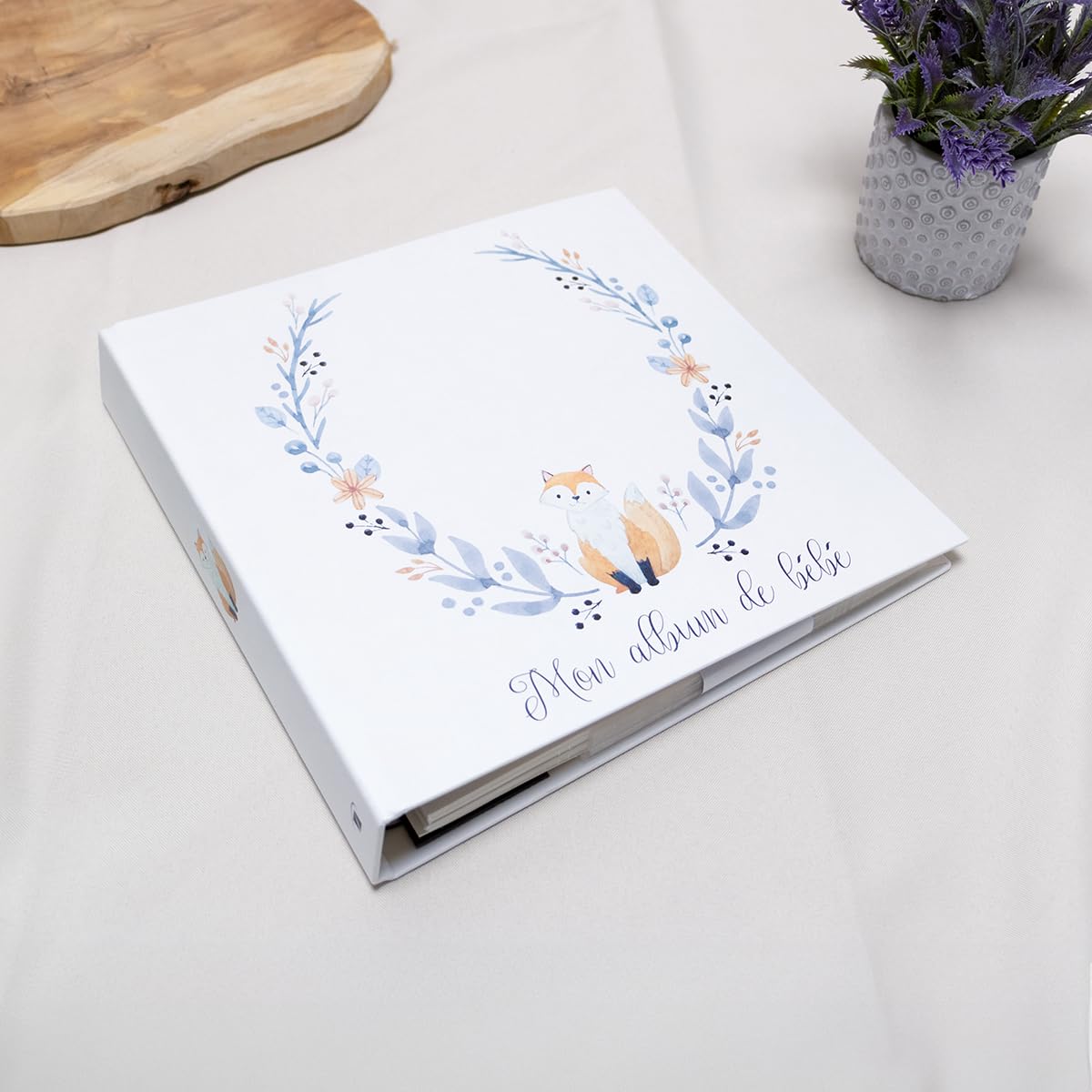 Album Photo pochettes Sasha renard 200 photos 10x15 cm Blanc Avec Espaces et 100 Pages pour Légender vos Souvenirs - Compatible 11,5x15 cm - Fabriqué en France