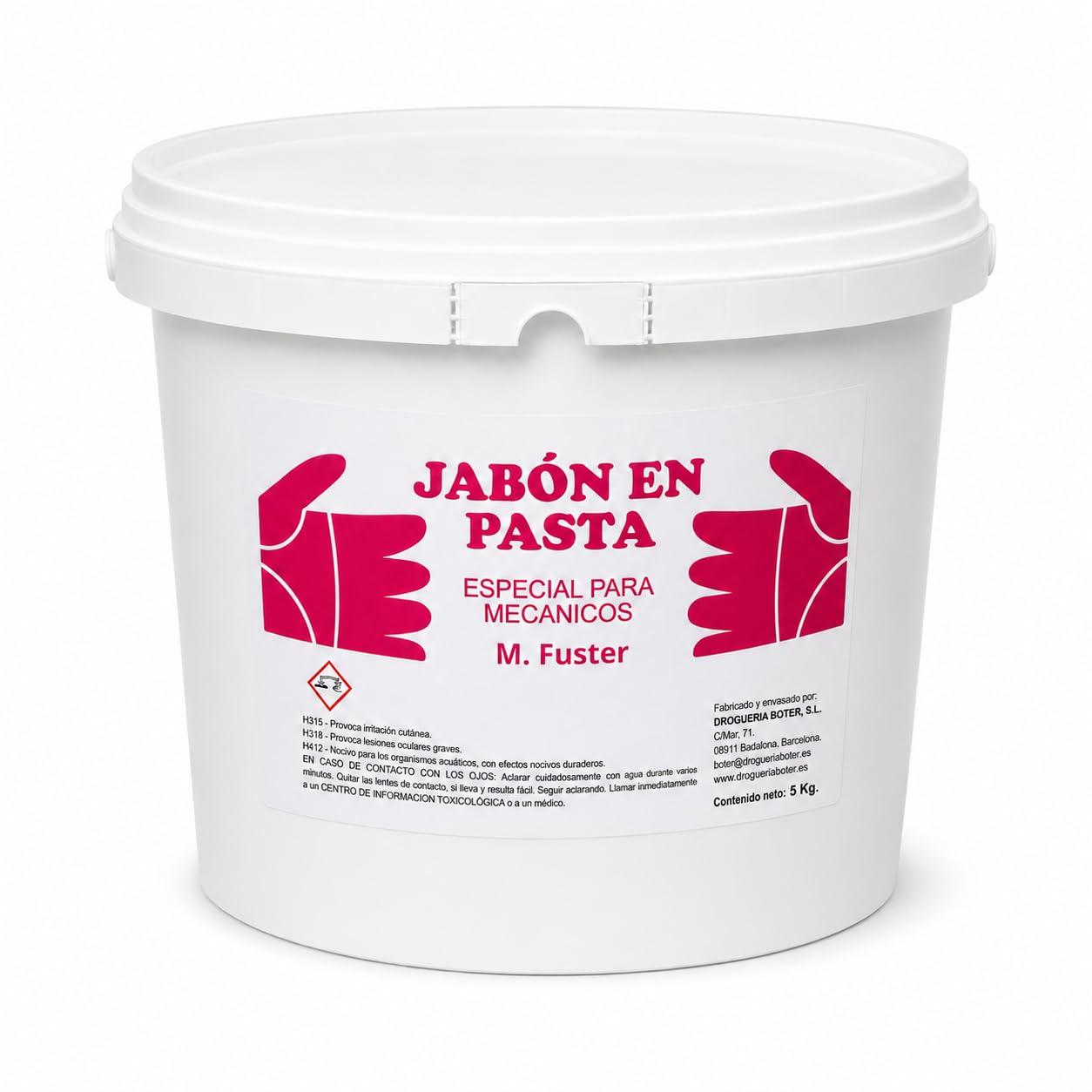 Jabón en Pasta para Mecánicos 5 kg Limpiador de Manos Profesional para Grasa y Aceite