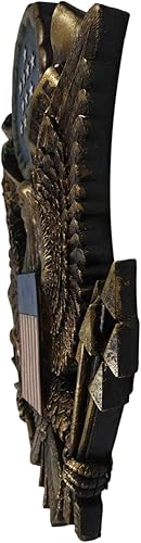 Miniatura 3 de Ebros Gift Emblema patriótico de la Fuerza Aérea de Estados Unidos con 2 viejas banderas estadounidenses fieles y placa decorativa de pared de