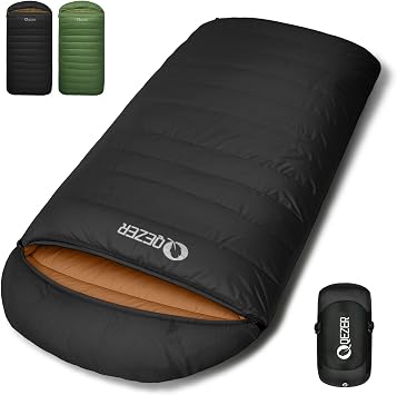 XXL Down Sleeping Bag,230cm x 100 cm Extra Large Sleeping Bag Lightweight and Warm for 34 Seasons Adults Outdoor Camping, Hiking and Backpacking