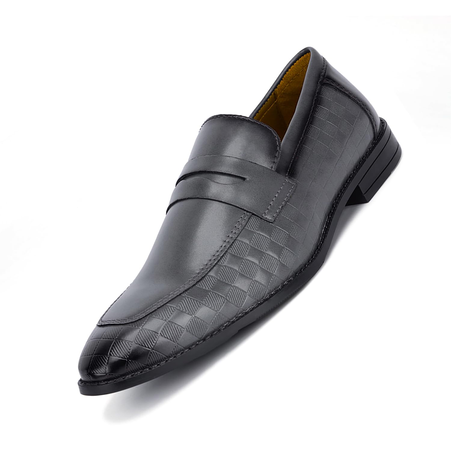 louis stitch Formal Loafer Shoes for Men| Slip-On Moccasins with Embossed Detailing | Solid Russet Tan | Ideal for Business, Casual, Parties (LSRGMCSQGY)-picture-15