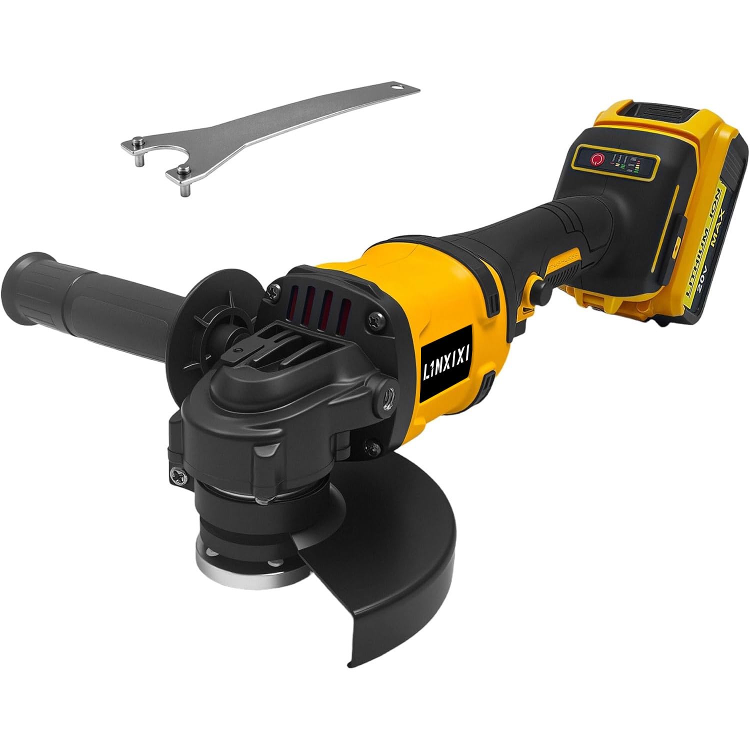 Brushless Cordless Angle Grinder Compatible with DEWALT 18V/20V MAX Battery, 4 Inch Power Grinder with 3 Variable Speeds for Cutting, Grinding & Polishing(Battery Not Included)
