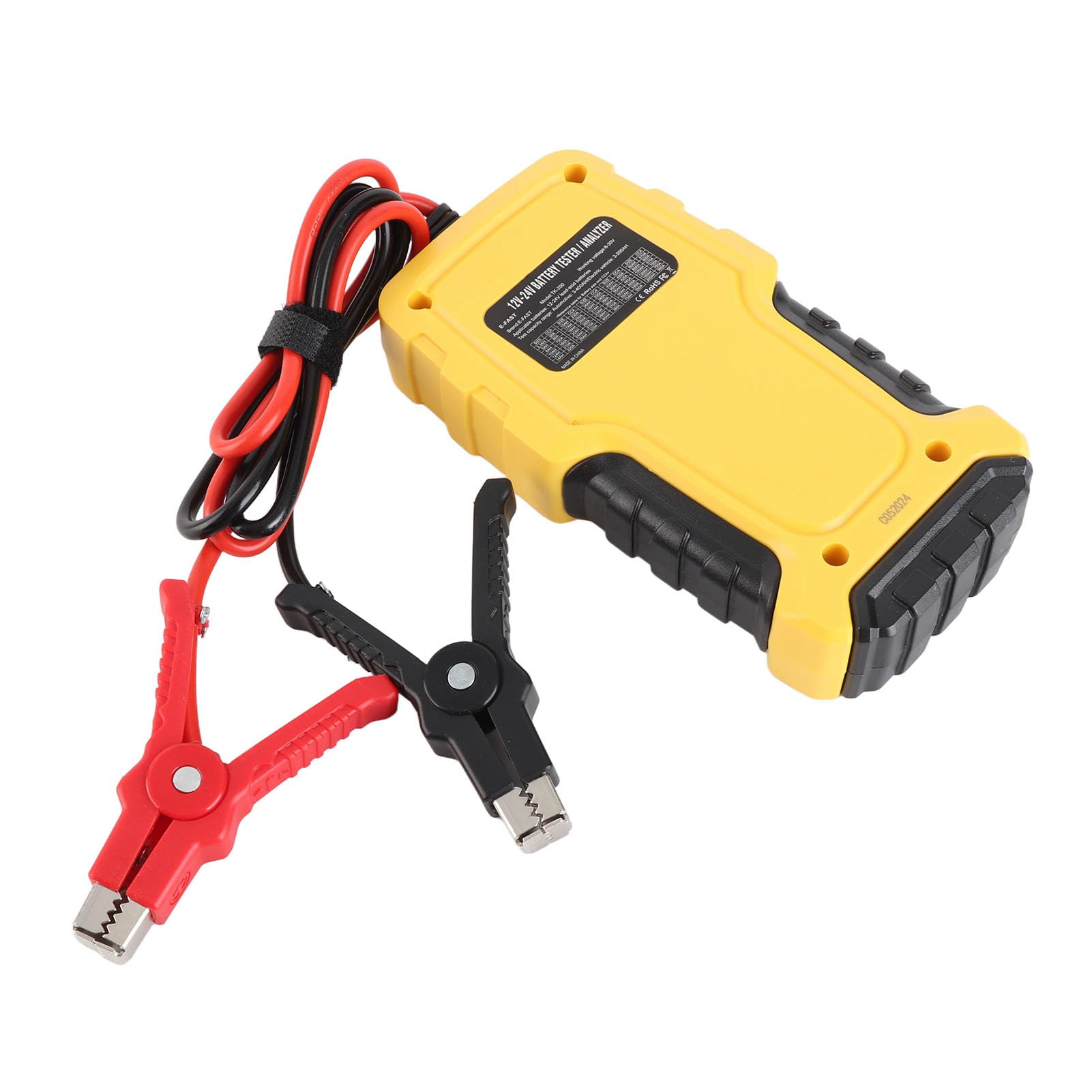 SIXRUN Tester Batteria per Auto, Dispositivo di Test Batteria con Tecnologia di Conduttanza per Batterie 12V 24V, Display Digitale Controllo Resistenza Interna Tensione Rapida per Tecnici di Auto e