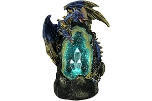 Blue Dragon LED Crystal Geode Incense Backflow Burner