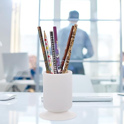 Miniatura 8 de Luxshiny Soporte de cepillo de maquillaje de silicona para brochas de maquillaje, taza de lápiz de silicona, soporte de pluma de succión