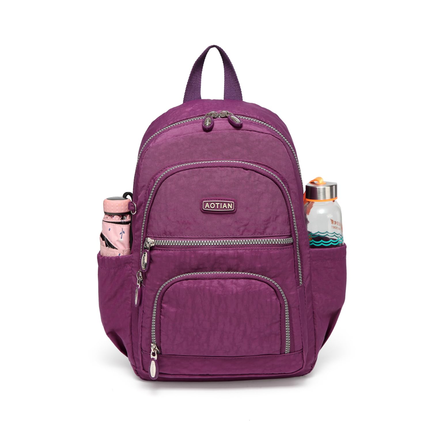 Mochila de tamaño pequeño, duradera y ligera para mujeres, niñas y niños, senderismo, viajes, deportes, Púrpura, Pequeño, Moda 2