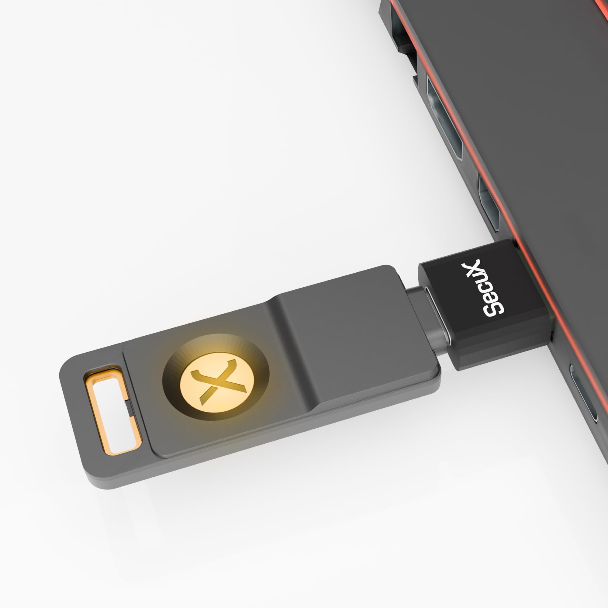 SecuX PUFido Drive Clife Key - Llave de seguridad USB C con tecnología PUF y unidad flash integrada, hardware certificado FIDO2 U2F, seguridad no clonable enraizada para inicio de sesión sin