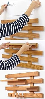 壁につけられるすのこ OSMAC（インテリア） 壁掛け すのこ 幅66×奥行3×高さ29cm 壁に