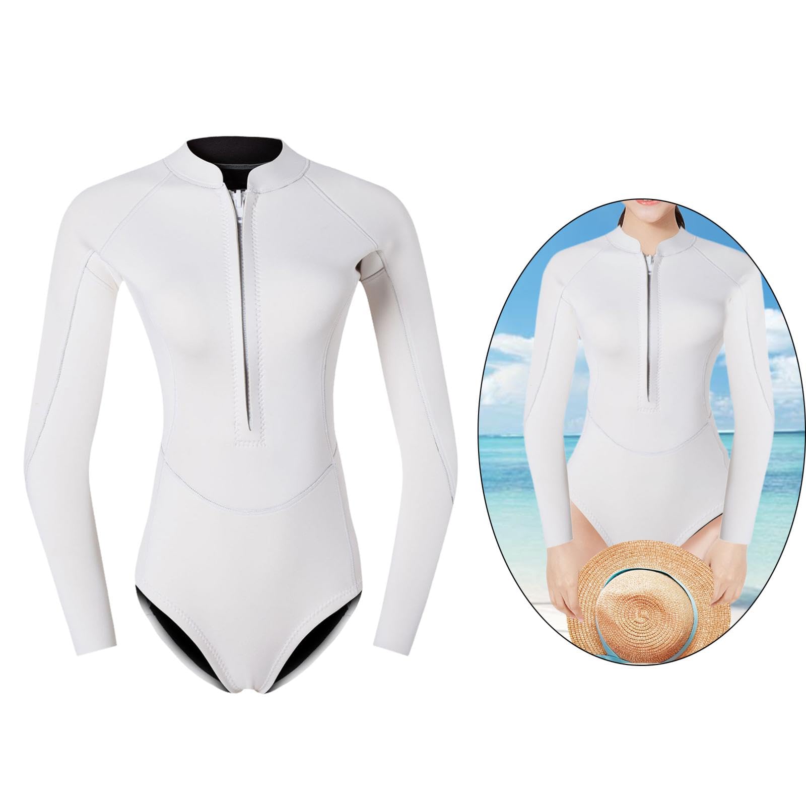 Damen Neoprenanzug (kurz), 2 Mm Neopren, Sonnenschutz, Kajakfahren, Schwimmen