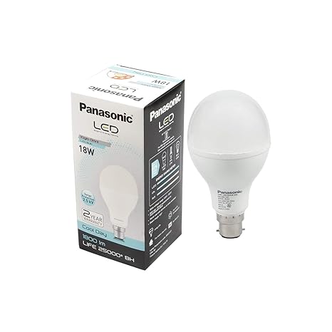 Panasonic 18W B22 LED Cool Day Light Bulb, Pack of 1, (PBUM01187-pk1) at Rs. 250