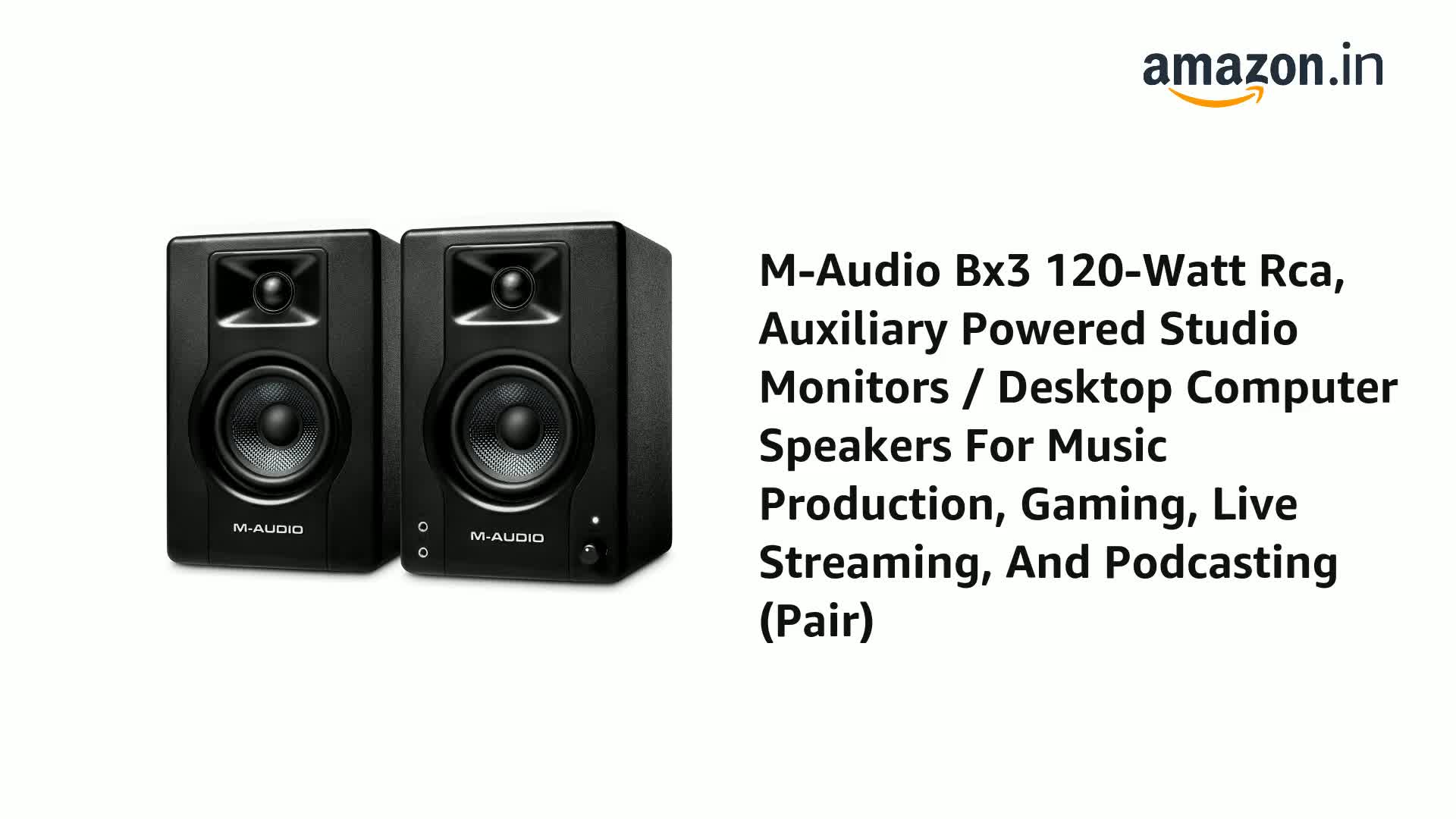 M-Audio Bx3 120-Watt RCA, Auxiliary Powered Studio Monitors