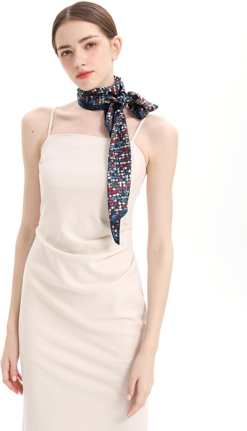 MEISEE 100% Mulberry Silk Scarf for Women 59”*6.3” Long Headscarf Neck Scarf Hair Wraps and Shawls with Gift Packed - Image 2