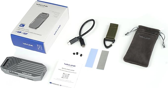 Cofre externo WAVLINK USB4 para SSD NVMe PCIe 2280 miniatura 9