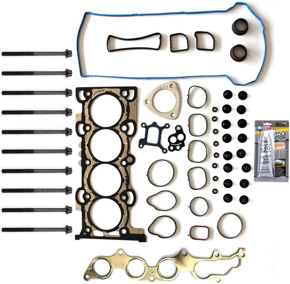 ECCPP Cylinder Head Gasket Set W/Head Bolts Fits for Ford Escape 2.5L,for Mazda 3 2.5L,for Mercury Mariner 2.5L HS26521PT,HS54980