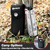 BIBURY Multitools, Camping Multi Tool Foldable Pliers with Upgraded Scissors and Hammer, Stainless Steel Multitools with Nylon Pouch, Ideal for Outdoor, Hiking - Gift for Dad Men Christmas Gifts - Image 7