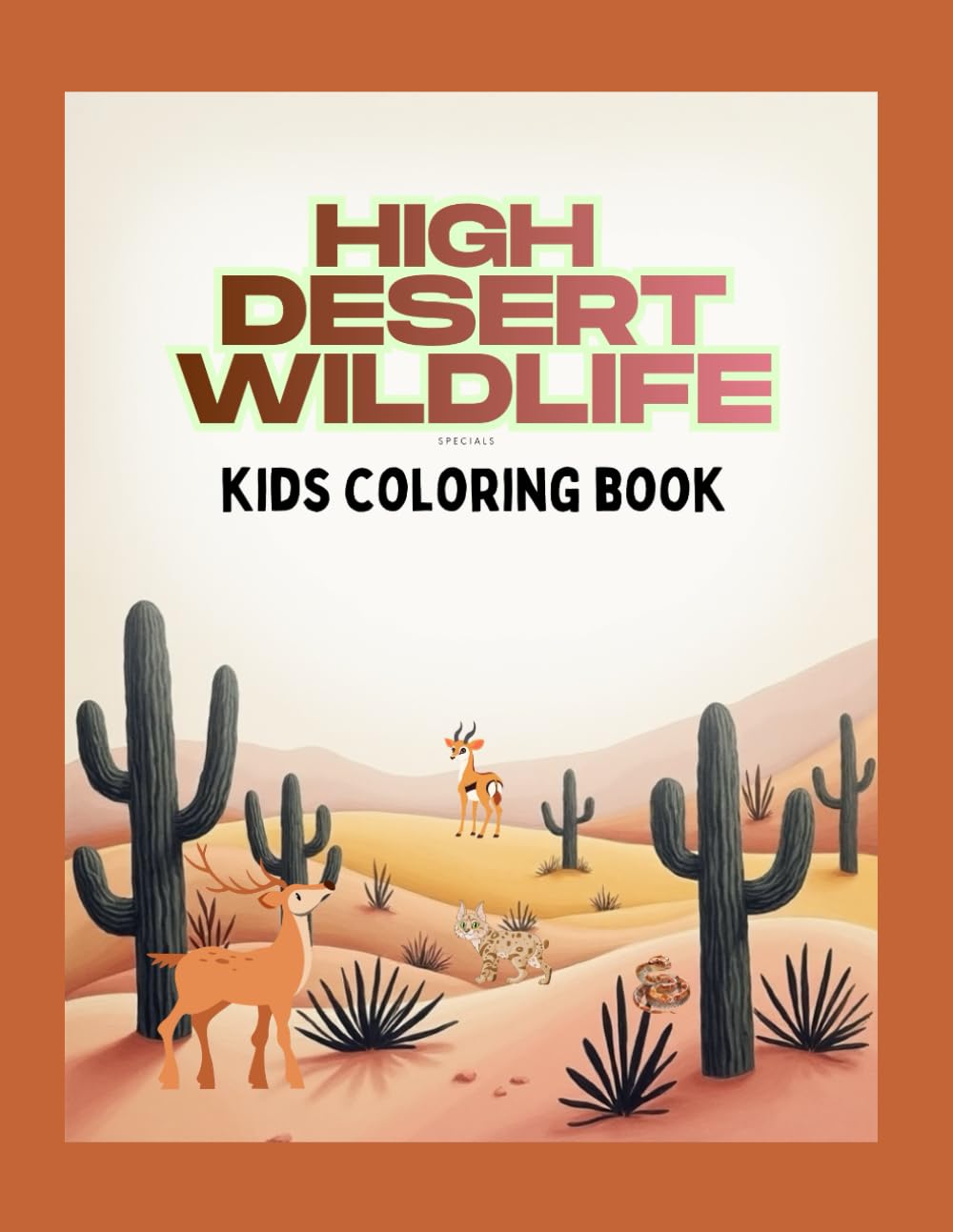 High Desert Wildlife Kids Coloring Book