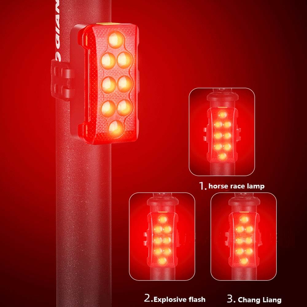 Feu arrière de vélo, feu de signalisation étanche, Accessoires pour VTT, Trois Modes d'éclairage