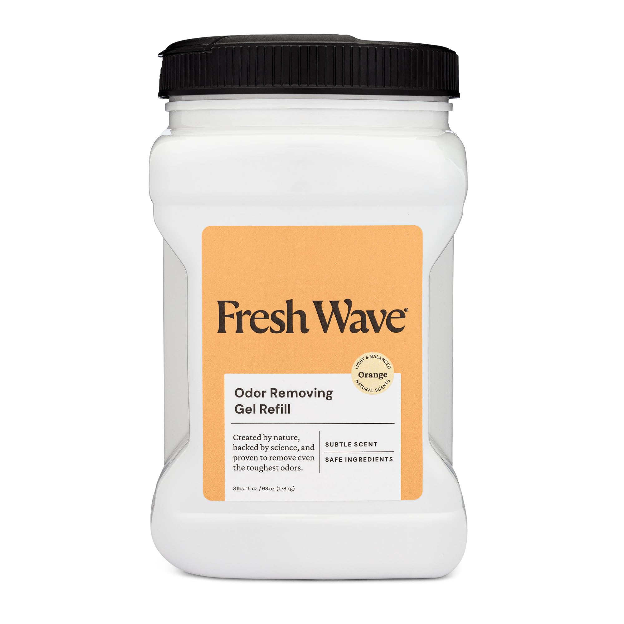 Repuesto de gel eliminador de olores Fresh Wave de naranja, 63 oz