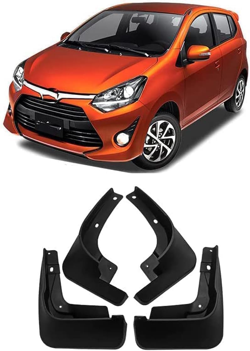 WeiYH No Drill Mud Flaps for Car Front Rear Wheel for Toyota WIGO 2018-2021