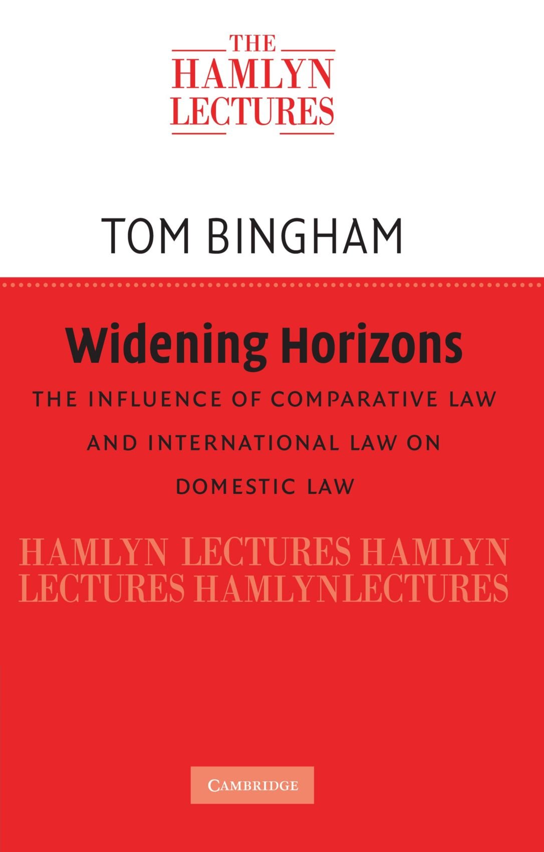 Widening Horizons: The Influence of Comparative Law and International Law on Domestic Law (The Hamlyn Lectures)