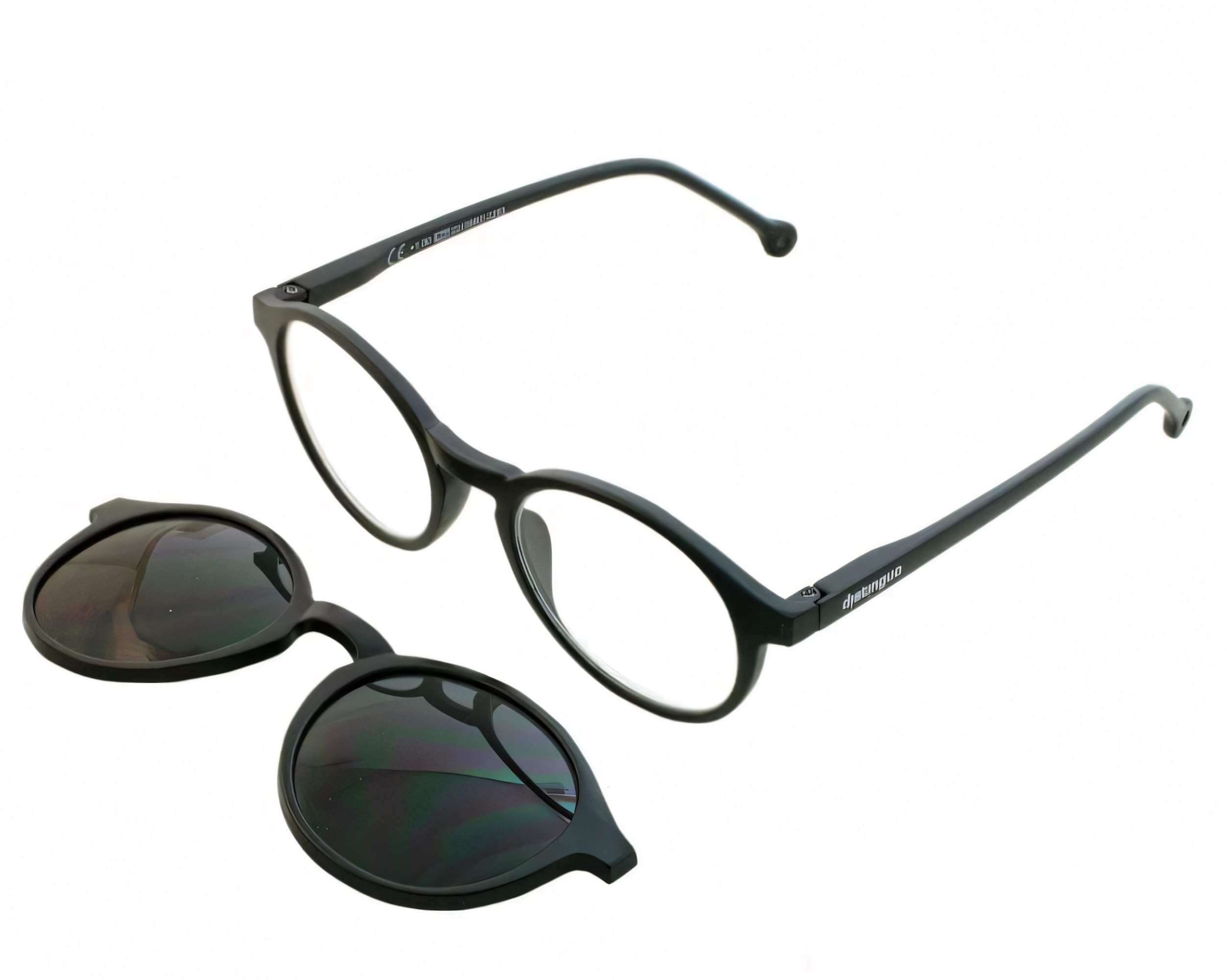 Occhiali da Lettura 900 - Unisex, Convertibili in Occhiali da Sole con Clip Magnetica, Diverse Gradazioni in Colore Nero, Completi di Accessori Occhiale