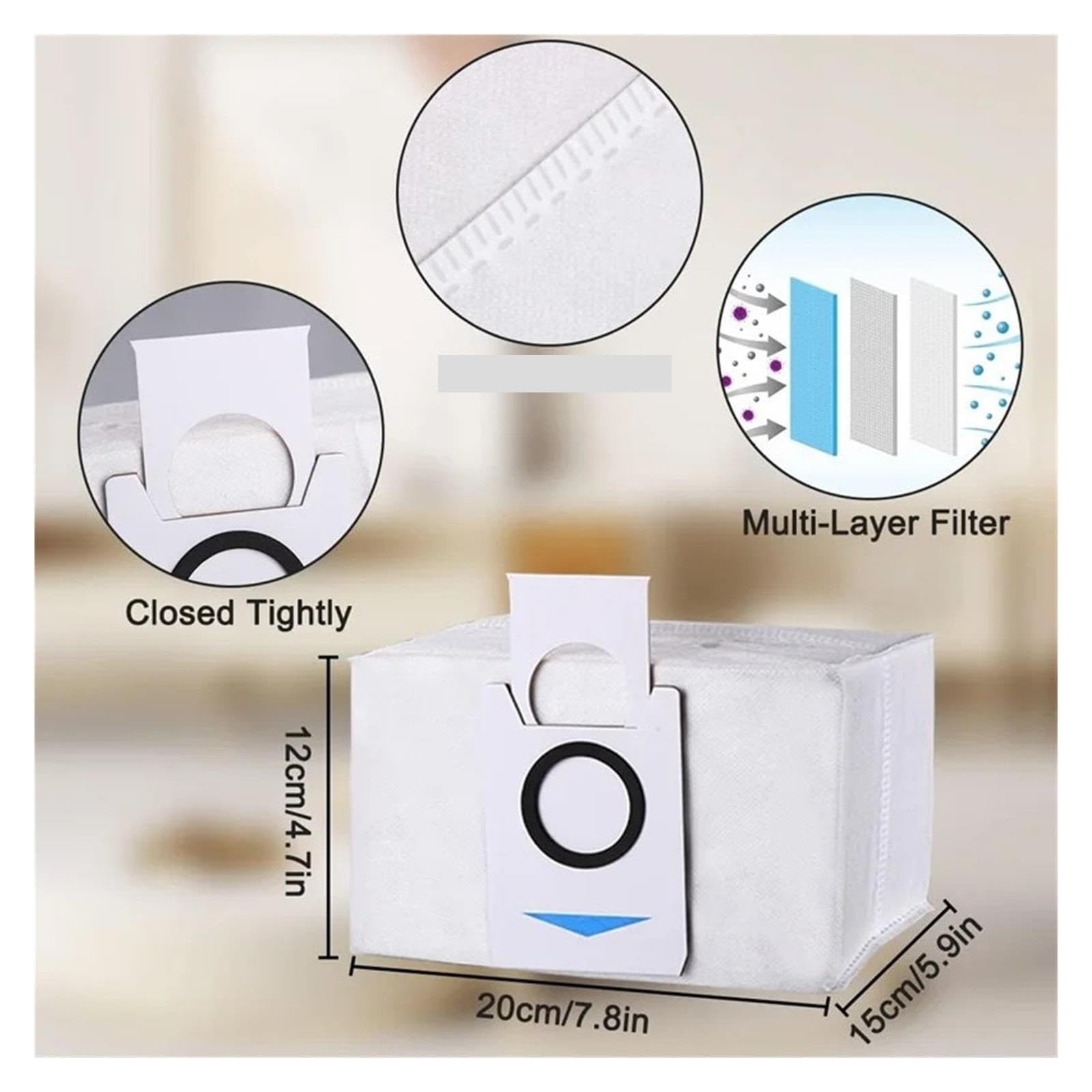 Bolsa for Polvo, Compatible Con Deebot,T20,Compatible Con OMNI,T20 T20 Max T20 Pro X1 X1 TURBO T10 TURBO, Accesorios De Paño De Mopa(15pcs)