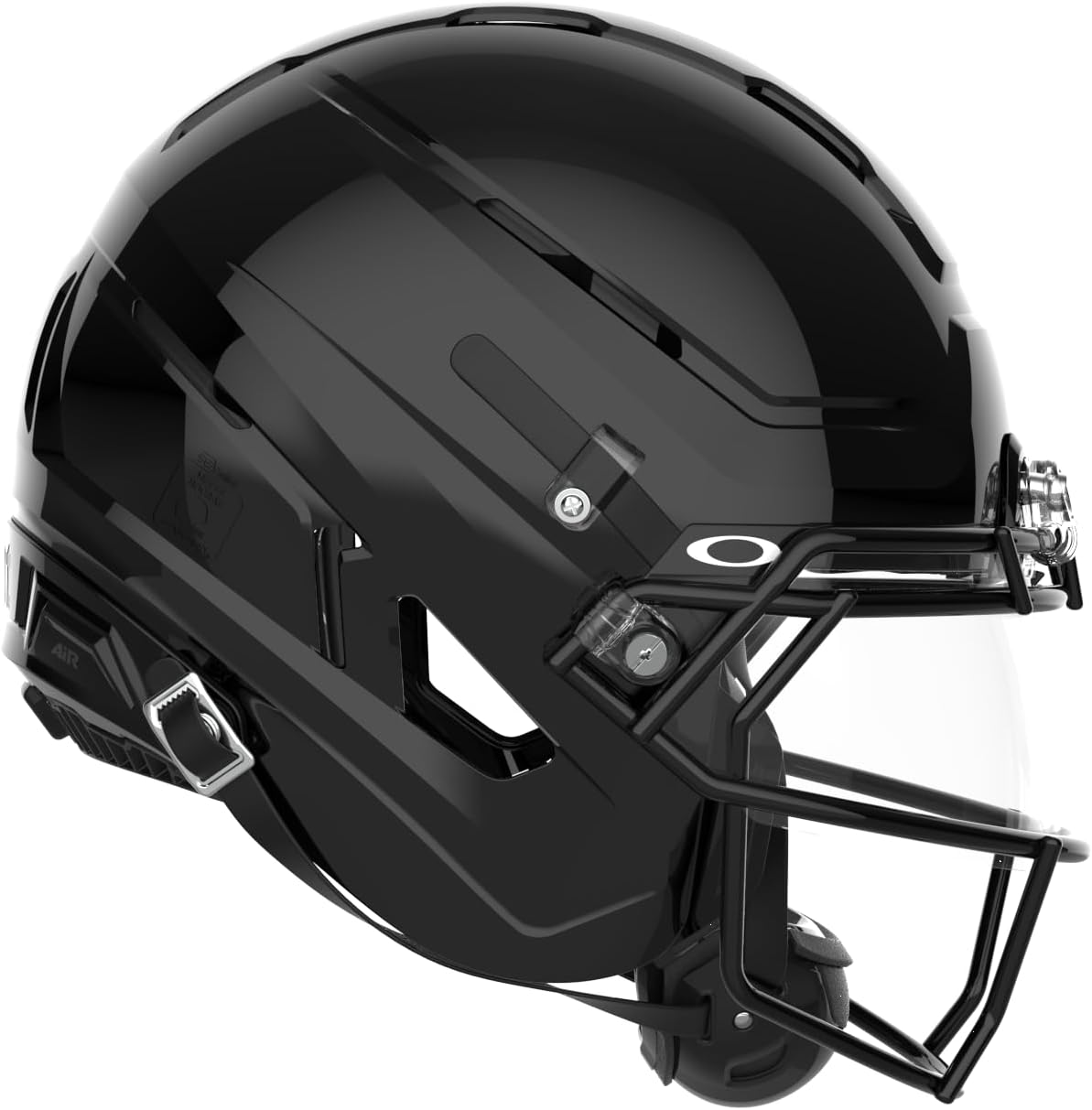 Schutt F7 AiR Elite Varsity Football Helmet, Virginia Tech 5-Star Helmet, Lightweight Football Helmet for High School, Small, Molded Gloss Black, F7X ROPO SW II Facemask Attached