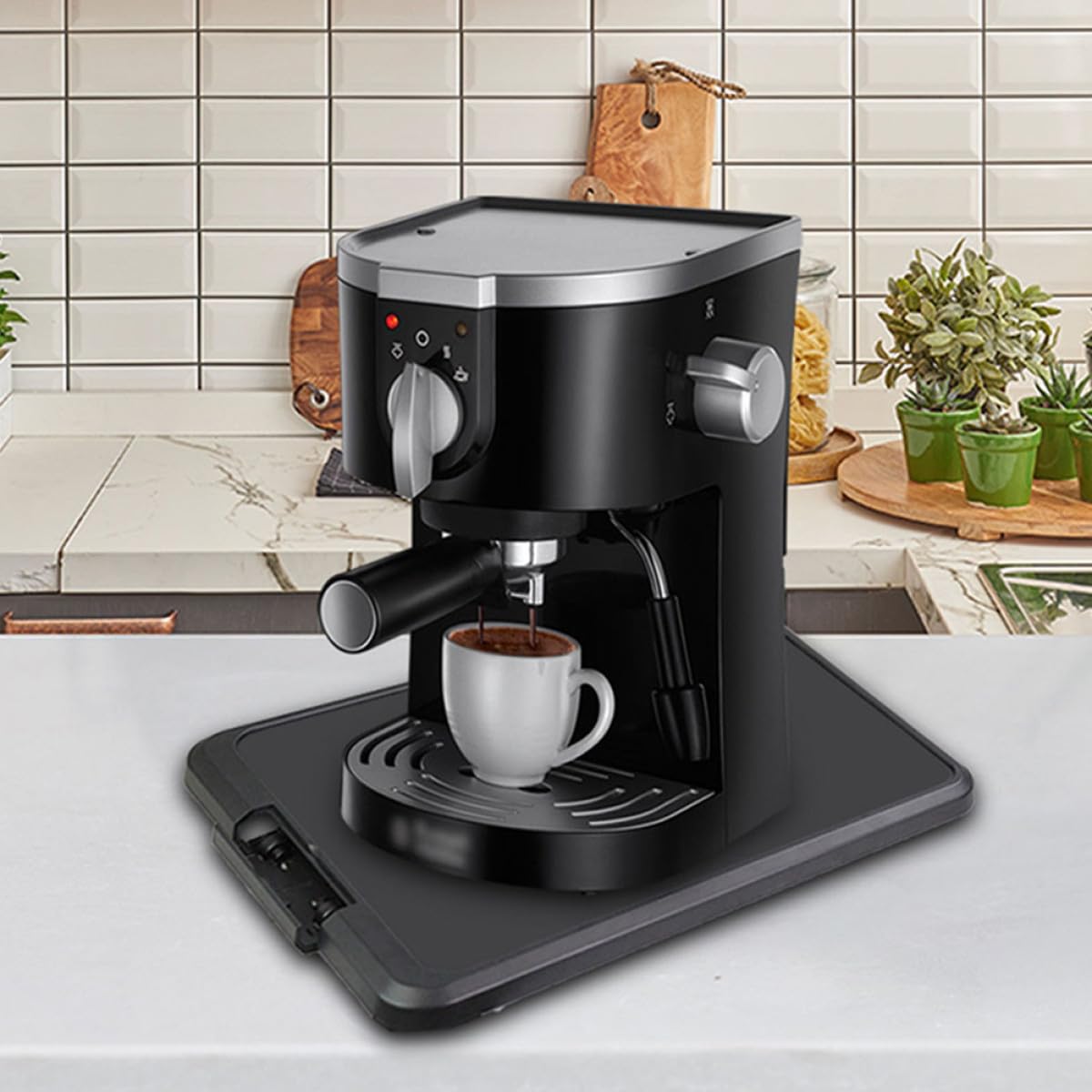 Plateau Antidérapant Abs à en Coulissant Machine pour Fond et Déplacement sans Effort, de Cuisine et Rangement