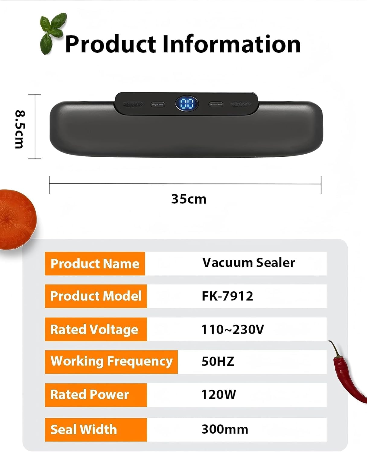 MeteMake Sottovuoto automatico per alimenti, sigillatura sottovuoto one-touch per la conservazione di alimenti secchi e umidi, macchina sottovuoto compatta (Nero puro)