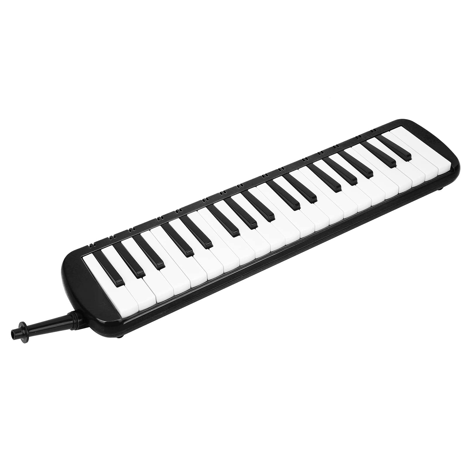 Melodica 37 Tasten Tastatur Melodica Blasmusikinstrument für Anfänger Professionelles Training mit Einfacher Installation(schwarz)