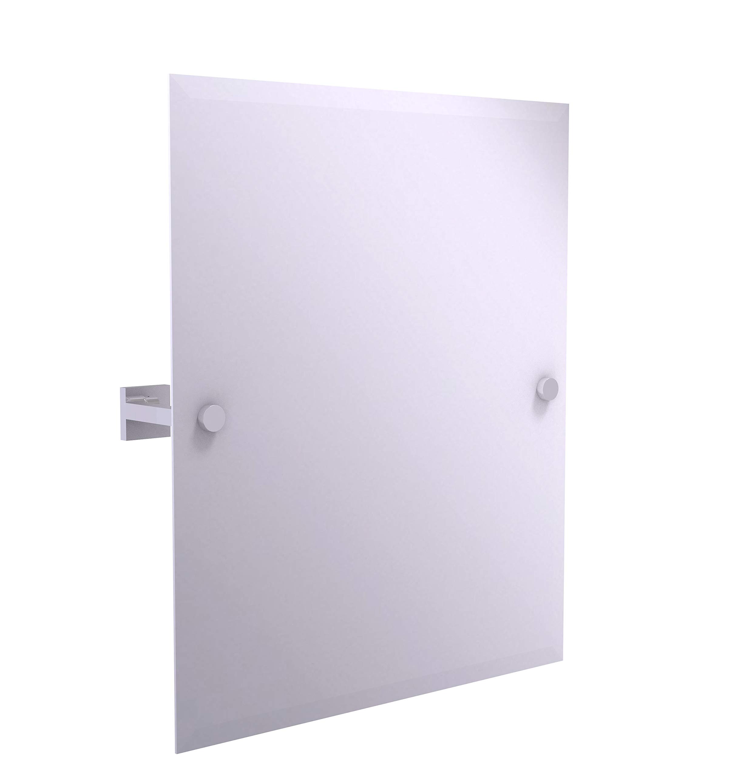 Allied Brass Montero Collection Contemporary Frameless Rectangular Tilt Beveled Edge Wall Mirror, Polished Chrome