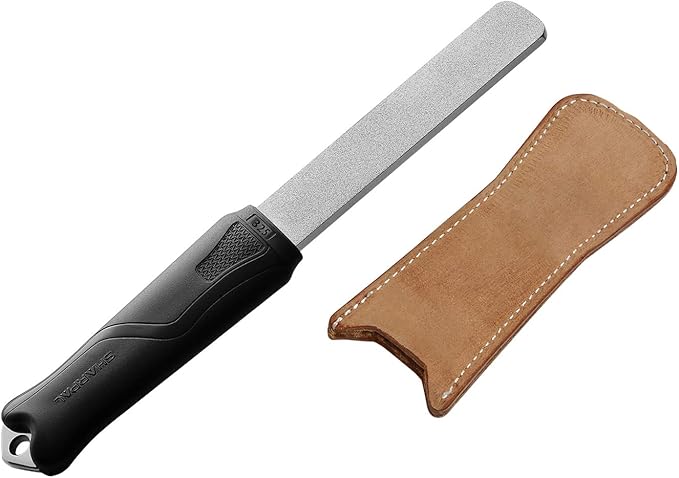 SHARPAL 127N DualGrit DiamantSchleifstein mit Lederstreifen