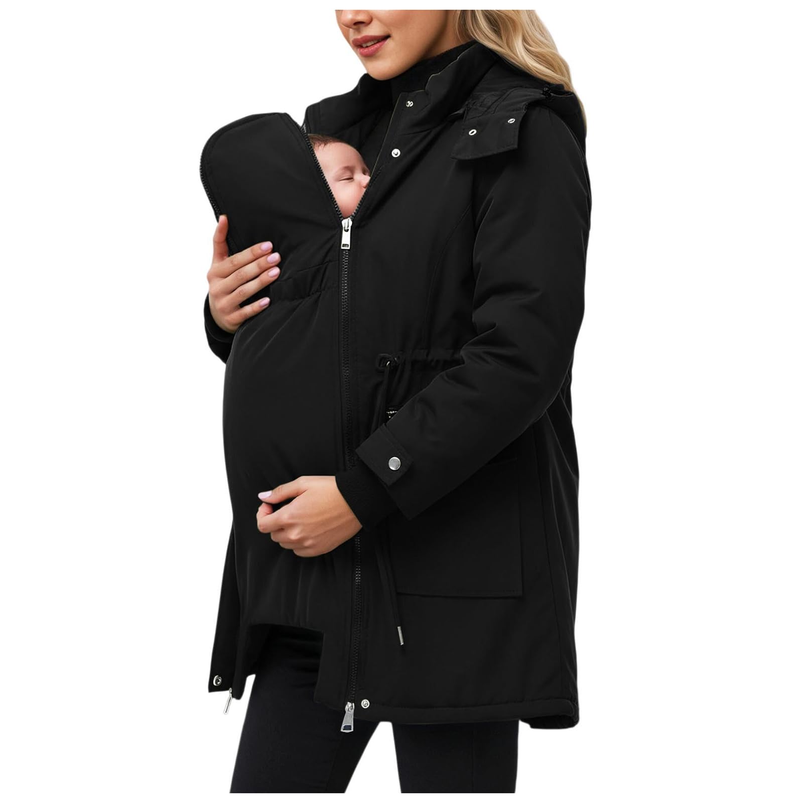 Generisch Tragejacke Umstandsjacke Umstandsmode Winter 3 In 1 Schwangerschaftsjacke Mit Babyeinsatz Umstandsmantel Winterjacke Schwangerschaft