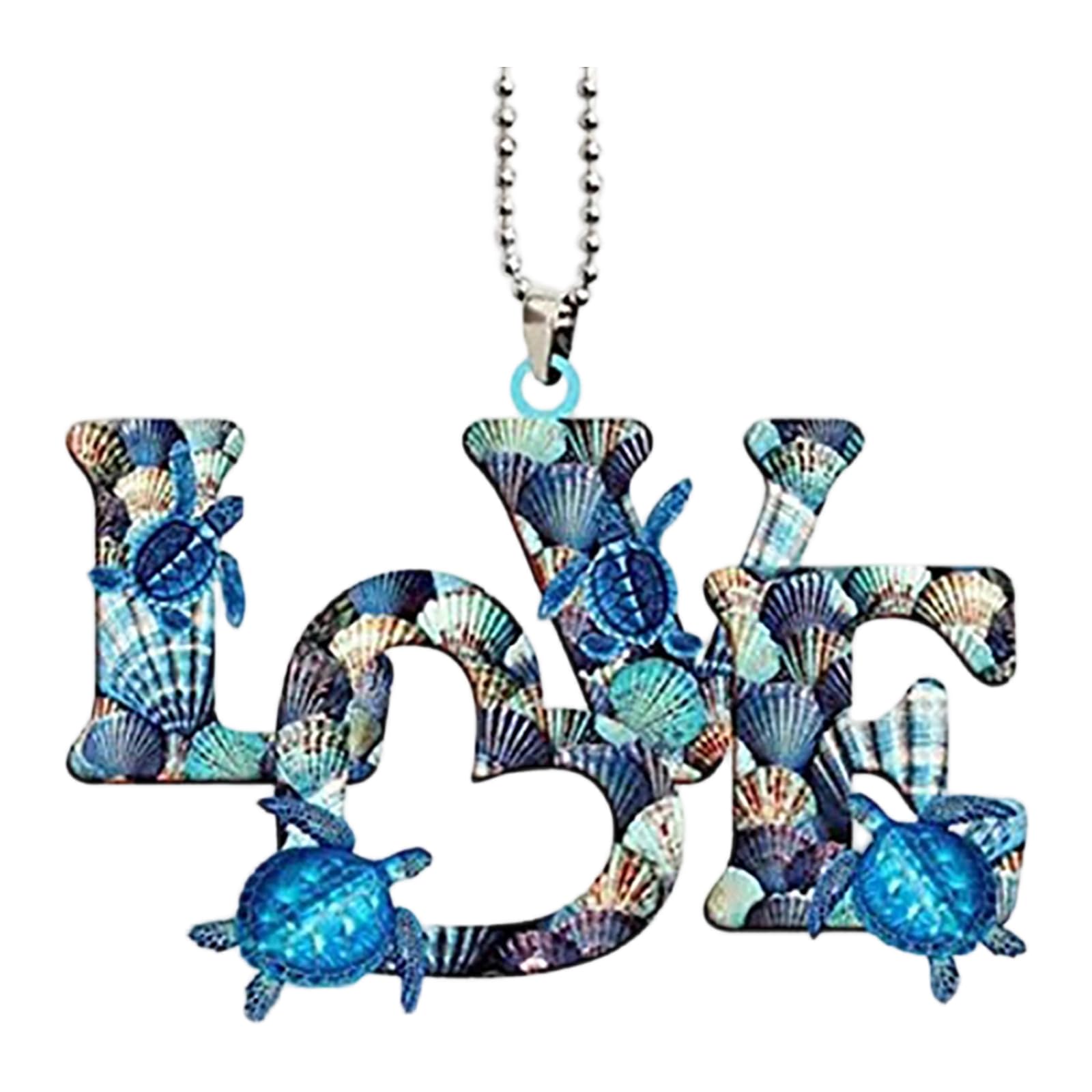 CUNZJIA Waterproof 2D Acrylic Car Dashboard Hanging Ornament Pendant for Auto Interior Decoration