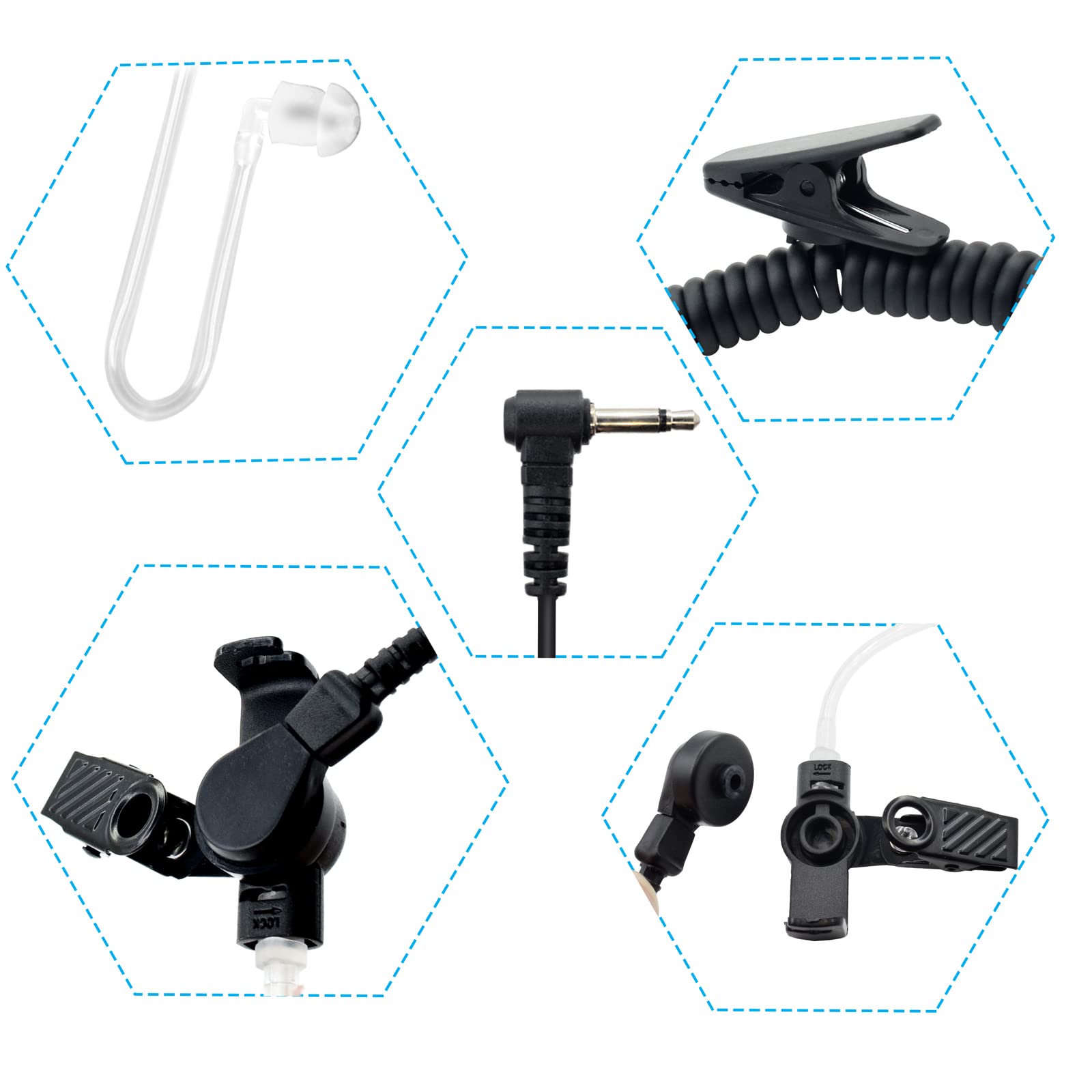 Amazon.co.jp: ONE2MAX 警察用ラジオイヤホン - 3.5mm 1ピン