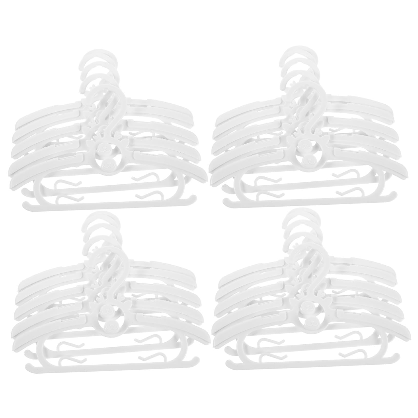 30 Piezas Perchas Infantiles Extensibles Antideslizantes Organizador Armario Plástico para Ropa Niña Ahorro Espacio Ajustable para Pantalones Camisas Abrigos