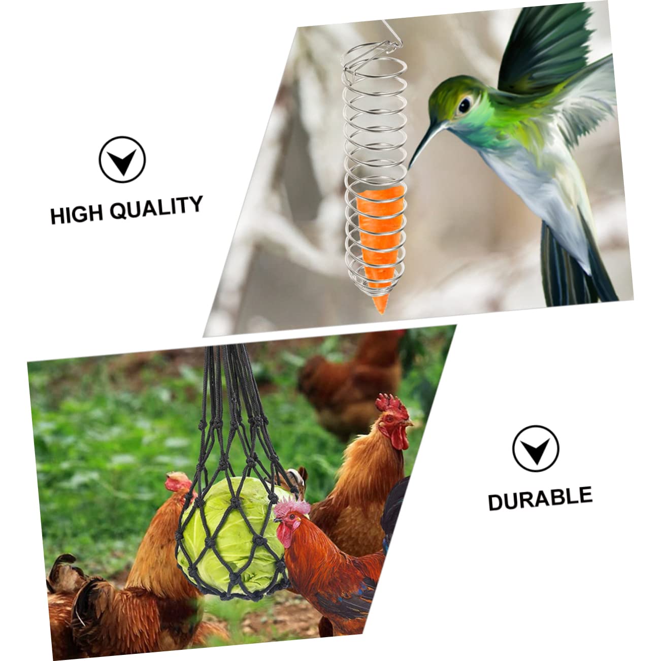 Happyyami Futterkorb für Hühner mit Slow Feeding Funktion, Hängbar